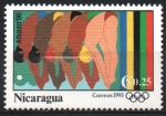 Sellos de America - Nicaragua -  ATLANTA  1996  NATACION