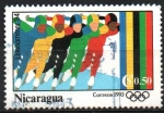 Sellos de America - Nicaragua -  ATLANTA  1996  PATINAJE  DE  VELOCIDAD