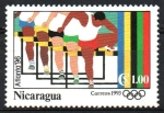 Stamps Nicaragua -  ATLANTA  1996  SALTO  CON  OBSTACULOS