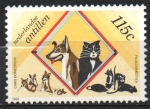 Stamps America - Netherlands Antilles -  PROTECCION  CONTRA  LOS  ANIMALES,  PERROS  Y  GATOS.