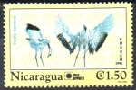 Stamps Nicaragua -  GRULLA  JAPONESA