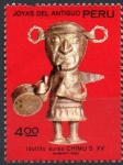 Stamps Peru -  IDOLILLO  AUREO  CHIMU  DEL  SIGLO  XV