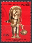 Stamps Peru -  IDOLILLO  AUREO  CHIMU  DEL  SIGLO  XV