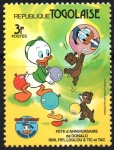 Stamps : Africa : Togo :  50th  ANIVERSARIO  DEL  PATO  DONALD.  LOUIE,  CHIP  Y  DALE. 