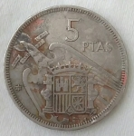 monedas de Europa - Espa�a -  1957 - 5 pesetas