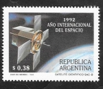Stamps : America : Argentina :  1810 - 1992 Año internacional del Espacio