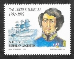 Sellos de America - Argentina -  1788 - General Lucio N. Mansilla