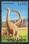 Sellos de Africa - Sierra Leona -  BRACHIOSAURUS