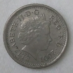monedas de Europa - Reino Unido -  2001 five pence