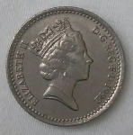 monedas de Europa - Reino Unido -  1992 five pence