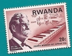 Sellos de Africa - Rwanda -  Dr. Albert Schweitzer - Día mundial de la lepra