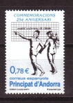 Sellos de Europa - Andorra -  25 aniversario SOCIEDAD ANDORRANA DE CIENCIAS