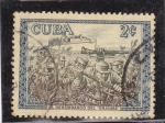 Sellos de America - Cuba -  el desembarco de Granma