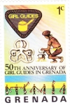 Stamps : America : Grenada :  50 aniversario de niñas guia en Grenada