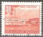 Stamps Hungary -  Edificios del plan quinquenal en Budapest,fábrica de ladrillos, Mály.  