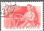 Stamps Hungary -  Trabajadores húngaros.Mujer tractorista.