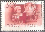 Stamps Hungary -  Trabajadores húngaros.Mujer alfarera .Sobreimpresión de la Cruz Roja. 