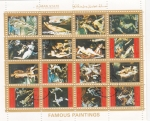 Stamps United Arab Emirates -  PINTURAS FAMOSAS DESNUDOS