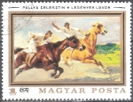 Sellos de Europa - Hungr�a -  Pinturas de animales. Niños a caballo (Celesztin Pallya).