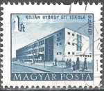 Stamps Hungary -  Edificios del plan quinquenal en Budapest,Escuela Gyorgy Kilian Street,.
