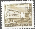 Stamps Hungary -  Edificios del plan quinquenal en Budapest,Sede del Sindicato Minero.