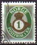 Sellos del Mundo : Europa : Noruega : NORUEGA 2001 Scott 1283 Sello Serie Basica Tipo 1893 usado Norway Norvège Norge 
