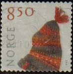 Stamps : Europe : Norway :  NORUEGA 2001 Scott 1307 Sello Serie Artesania Manual Textil Michel 1390 usado Norway Norvège Norge 