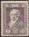 Stamps Spain -  Retrato de Goya  1930  5 cénts