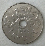 monedas de Europa - Noruega -  1998 - 1 kroner
