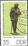 Stamps Germany -  Museos Estatales de Berlín, esculturas de bronce: Hermann Duncker, por Walter Howard(DDR).