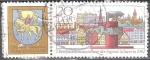 Stamps Germany -  7ª exposición de sellos de la juventud, edificio en Schwerin (DDR).