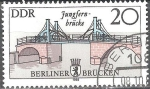 Stamps Germany -  Puentes de Berlin-puente Jungfern (DDR).