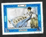 Stamps United Arab Emirates -  AJMAN - Pintura de Renoir