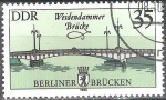 Stamps Germany -  Puentes de Berlin-puente Weidendamer (DDR).
