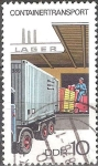 Stamps Germany -  Contenedor de tráfico.Carga de Contenedor-DDR.