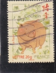 Stamps France -  AÑO DEL CERDO