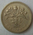 monedas de Europa - Reino Unido -  1984 - one pound
