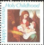 Stamps United States -  Santa Infancia,Feliz Navidad.