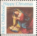 Stamps United States -  Santa Infancia,Feliz Navidad.