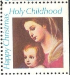 Stamps United States -  Santa Infancia,Feliz Navidad.