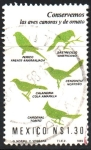 Stamps Mexico -  FAUNA  SILVESTRE.  SILUETAS  DE  PÁJAROS  CANTORES  ORNAMENTALES.