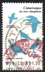 Stamps Mexico -  FAUNA  SILVESTRE.  SILUETAS  DE  PÁJAROS  CINÉTICOS.