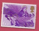 Stamps United Kingdom -  Navidad 1975 - Angeles músicos
