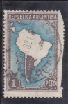 Stamps Argentina -  mapa sudamerica