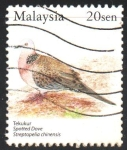 Stamps Malaysia -  PÁJAROS.  PALOMA  MANCHADA.