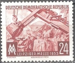 Stamps Germany -  Feria de otoño de Leipzig 1953(DDR).
