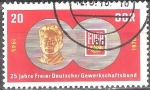 Stamps Germany -  25 años FDGB, Federación Alemana de Sindicatos Libres (DDR).