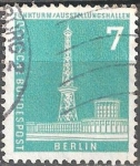 Sellos de Europa - Alemania -  Edificios y monumentos de Berlín. Torre de Radio y Sala de Exposiciones.