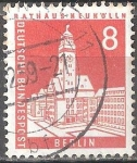 Stamps Germany -  Edificios y monumentos de Berlín.Ayuntamiento de Neukölln.