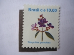 Stamps : America : Brazil :  Flora - Tibouchina granulosa..